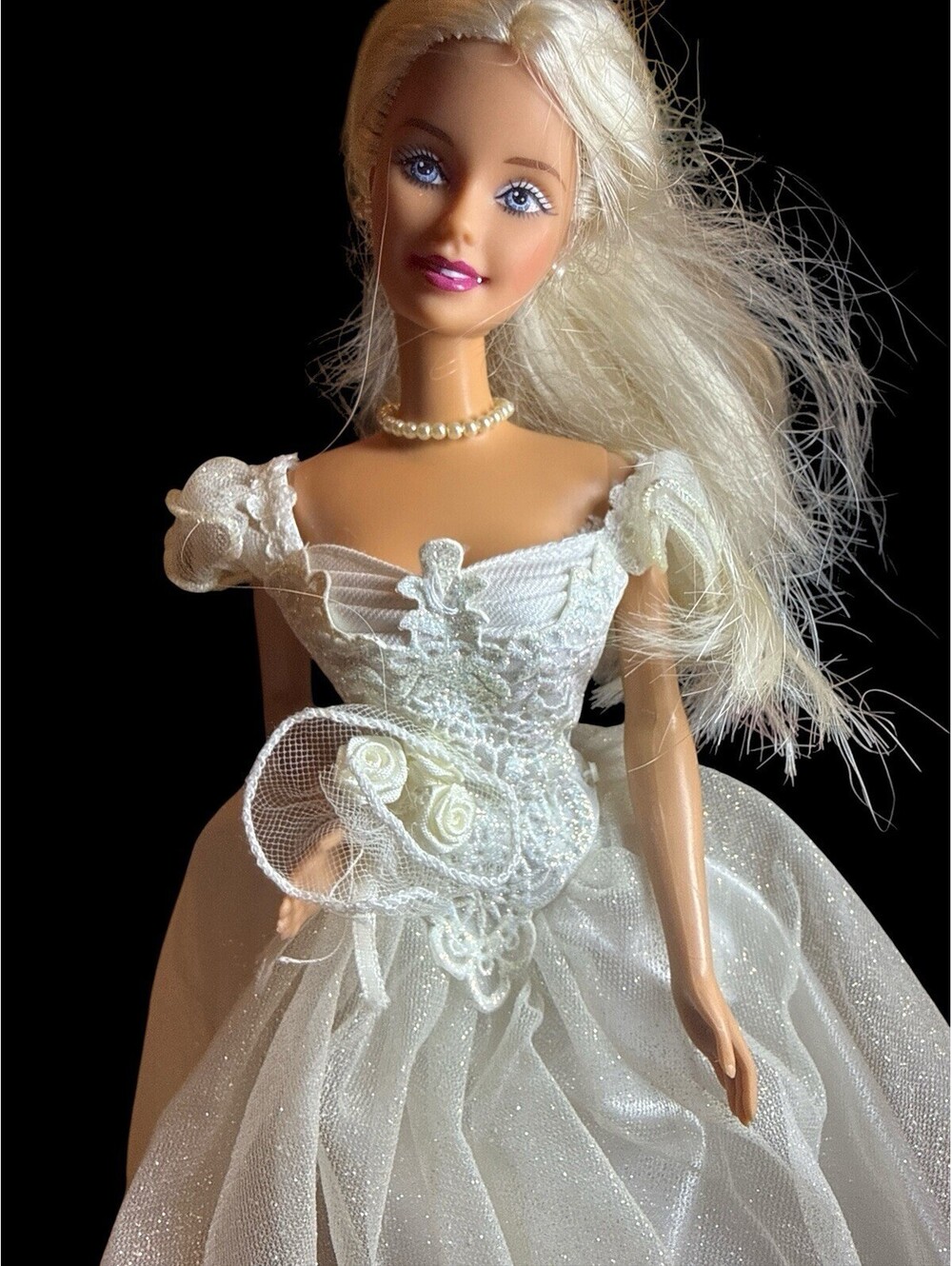 Mattel Princess Bride Barbie Doll 2000 #28251 White Wedding Gown Vintage - Picture 4 of 8